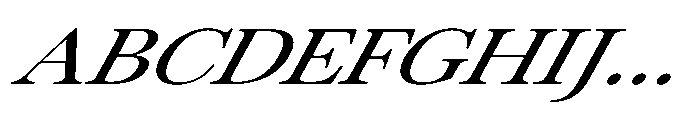 ZT Otez Thin Expanded it Font UPPERCASE