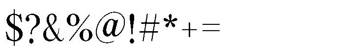 ZT Otez Thin Font OTHER CHARS
