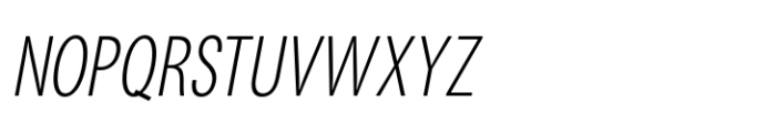 ZT Talk Light Condensed Italic Font UPPERCASE