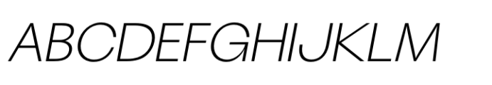 ZT Talk Light Expanded Italic Font UPPERCASE