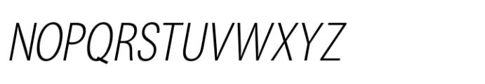 ZT Talk Light Semi Condensed Italic Font UPPERCASE