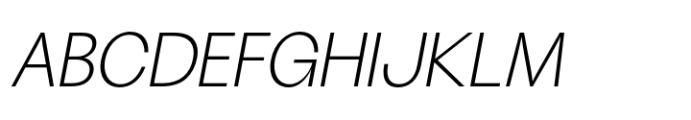 ZT Talk Light Semi Expanded Italic Font UPPERCASE