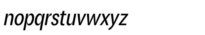 ZT Talk Medium Semi Condensed Italic Font LOWERCASE