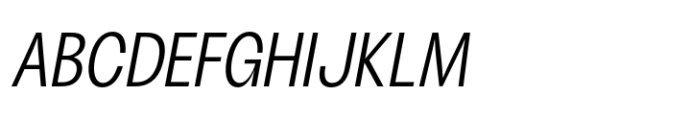 ZT Talk Semi Condensed Italic Font UPPERCASE
