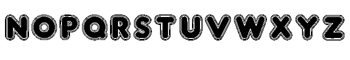 Zubble Bubbles Regular Font LOWERCASE