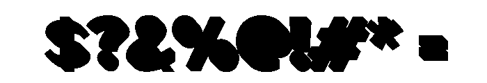 Zunka Extrude Regular Font OTHER CHARS