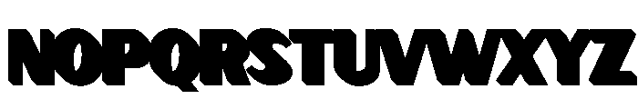 Zunka Extrude Regular Font UPPERCASE
