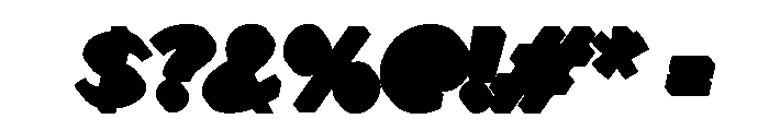 Zunka Slant Extrude Regular Font OTHER CHARS
