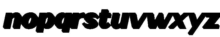 Zunka Slant Extrude Regular Font LOWERCASE