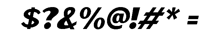 Zunka Slant Regular Font OTHER CHARS