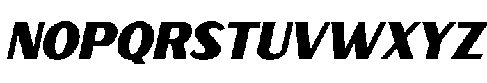 Zunka Slant Regular Font UPPERCASE
