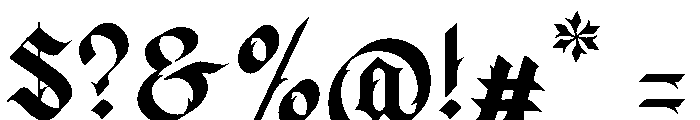 Zussel Sharp Font OTHER CHARS