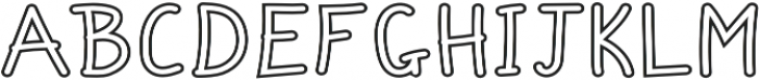 Zuey Handwriting Outlines otf (400) Font UPPERCASE