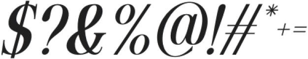 Zugili Italic otf (400) Font OTHER CHARS