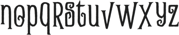 Zukones Distor Rough Regular otf (400) Font LOWERCASE