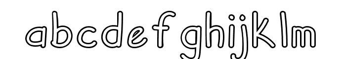 Zuey Handwriting Outlines Font LOWERCASE