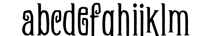 Zukones Distor Rough Regular Font LOWERCASE