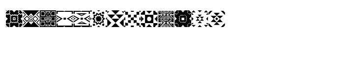 Zulu Ndebele Patterns One Regular Font UPPERCASE