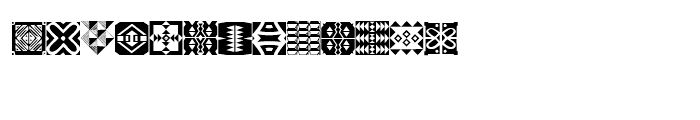 Zulu Ndebele Patterns One Regular Font LOWERCASE