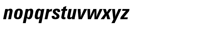 Zurich Condensed Bold Italic Font LOWERCASE