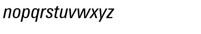 Zurich Condensed Italic Font LOWERCASE