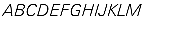 Zurich Light Italic Font UPPERCASE