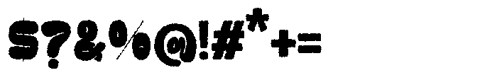 Zubble Distort Font OTHER CHARS