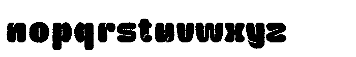Zubble Distort Font LOWERCASE
