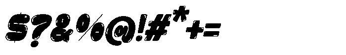 Zubble Oblique Font OTHER CHARS