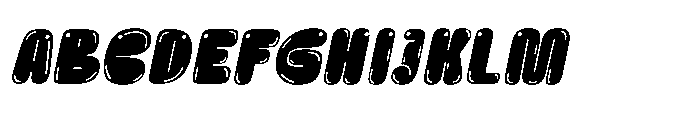 Zubble Oblique Font UPPERCASE