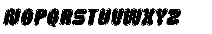 Zubble Oblique Font UPPERCASE