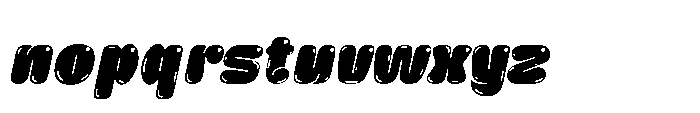 Zubble Oblique Font LOWERCASE