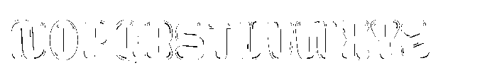 Zubble Outline Font UPPERCASE