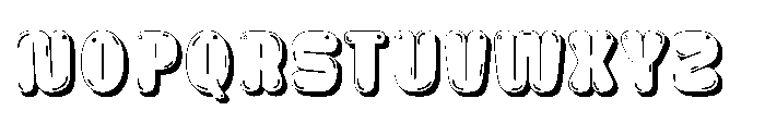 Zubble Shadow Font UPPERCASE