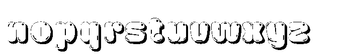 Zubble Shadow Font LOWERCASE