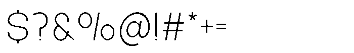 Zujin Light Font OTHER CHARS