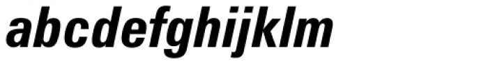 Zurich Condensed Bold Italic Font LOWERCASE