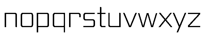 ZugCondensedEtc Extralight Font LOWERCASE