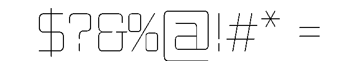 ZugCondensedEtc Thin Font OTHER CHARS