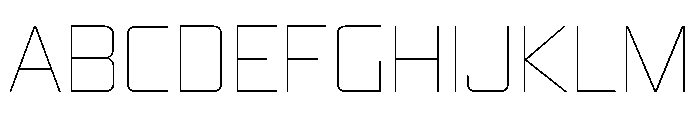 ZugCondensedEtc Thin Font UPPERCASE
