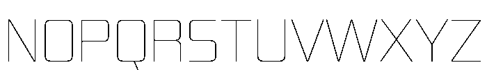 ZugCondensedEtc Thin Font UPPERCASE
