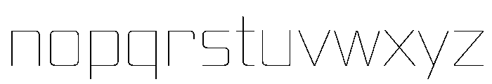 ZugCondensedEtc Thin Font LOWERCASE