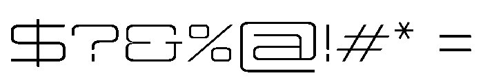 Zugetc Extralight Font OTHER CHARS