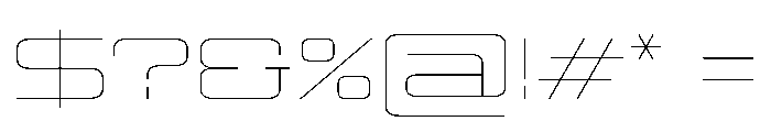 Zugetc Thin Font OTHER CHARS