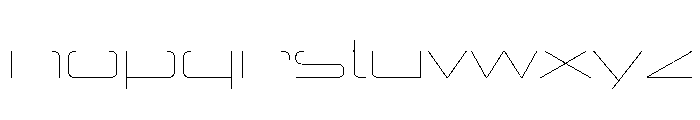 Zugetc Thin Font LOWERCASE