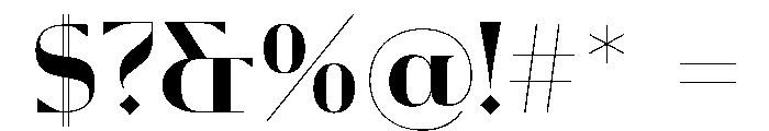 Zukunft Display Font OTHER CHARS