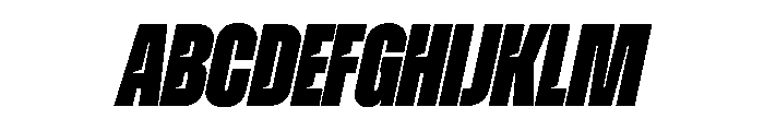 Zuume CutBlackItalic Font UPPERCASE