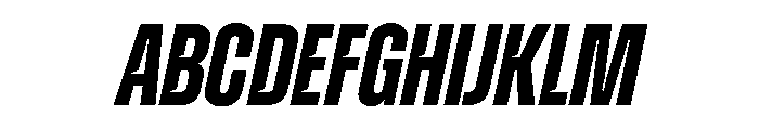 Zuume CutBoldItalic Font UPPERCASE