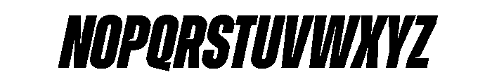 Zuume CutExtraBoldItalic Font UPPERCASE