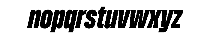 Zuume CutExtraBoldItalic Font LOWERCASE